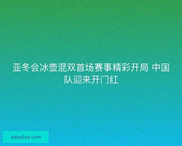 亚冬会冰壶混双首场赛事精彩开局 中国队迎来开门红